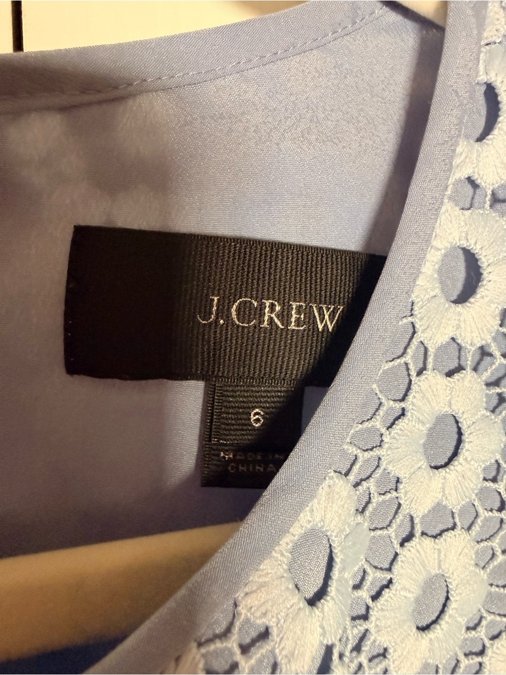 J. Crew Gorgeous Women's Light Blue Lace Peplum Sleeveless Top - Picture 2 of 10